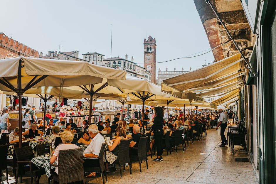 Piazza delle Erbe market morning