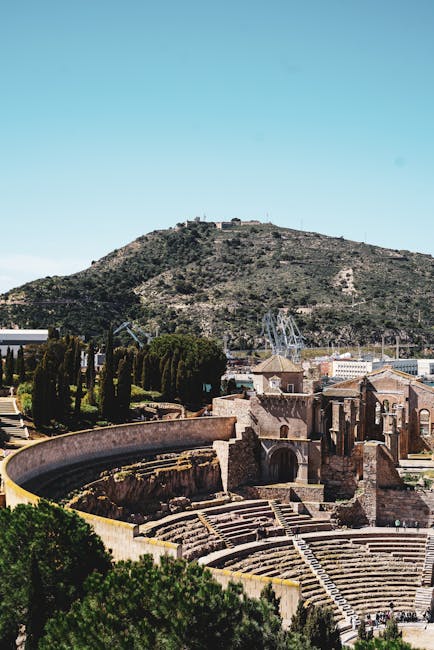 Roman theatre Verona daytime ruins Hill view