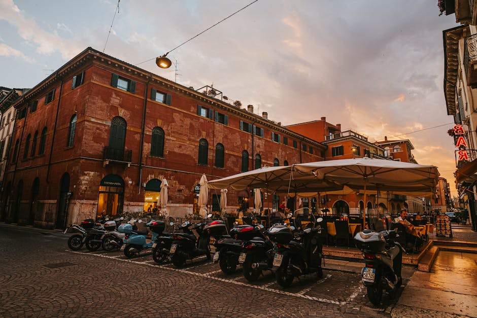 Verona evening restaurant terrace