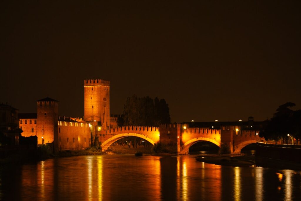 Castelvecchio night exterior