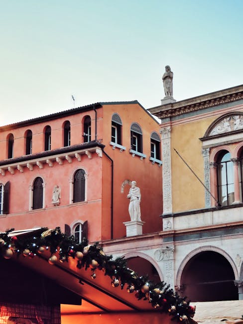 Verona Christmas market stalls Piazza dei Signori