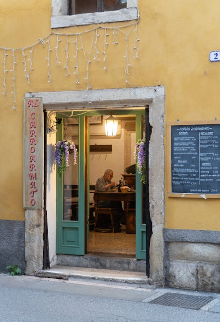 cozy verona osteria interior candlelight