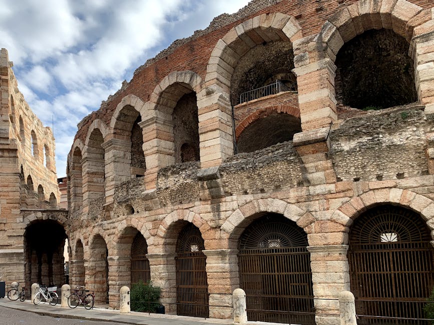 Night crowd outside Arena di Verona