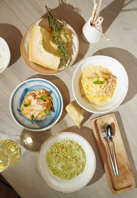 Italienisches Pastagericht: Risotto all'Amarone im Restaurant