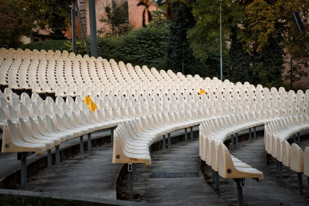 Empty Arena seats before performance