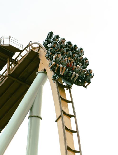 Gardaland roller coaster summer crowd