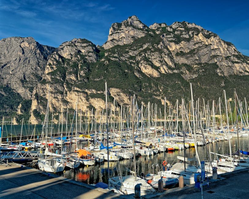 Lake Garda parking marina cars