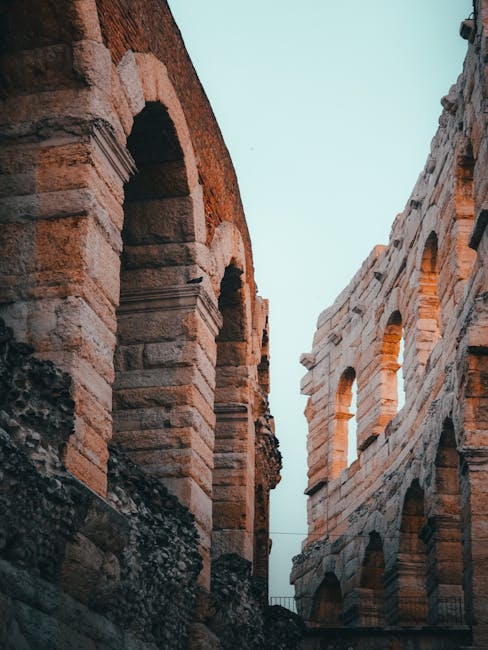 Roman theatre Verona morning light