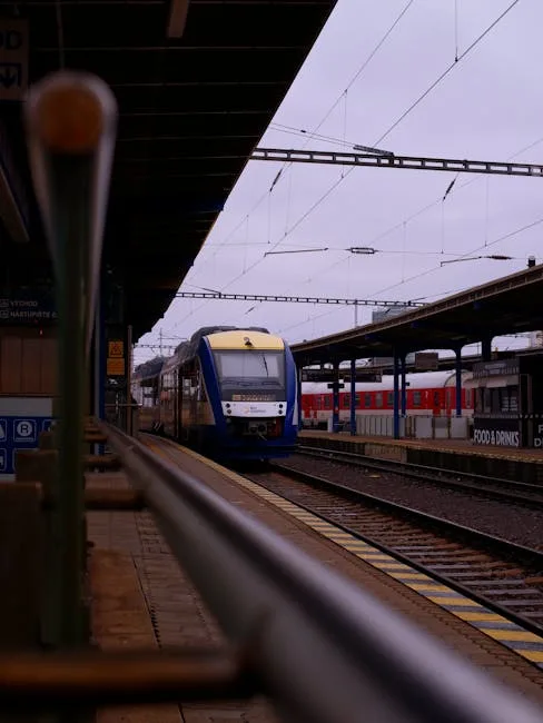 Trein op een perron bij het station van Verona.